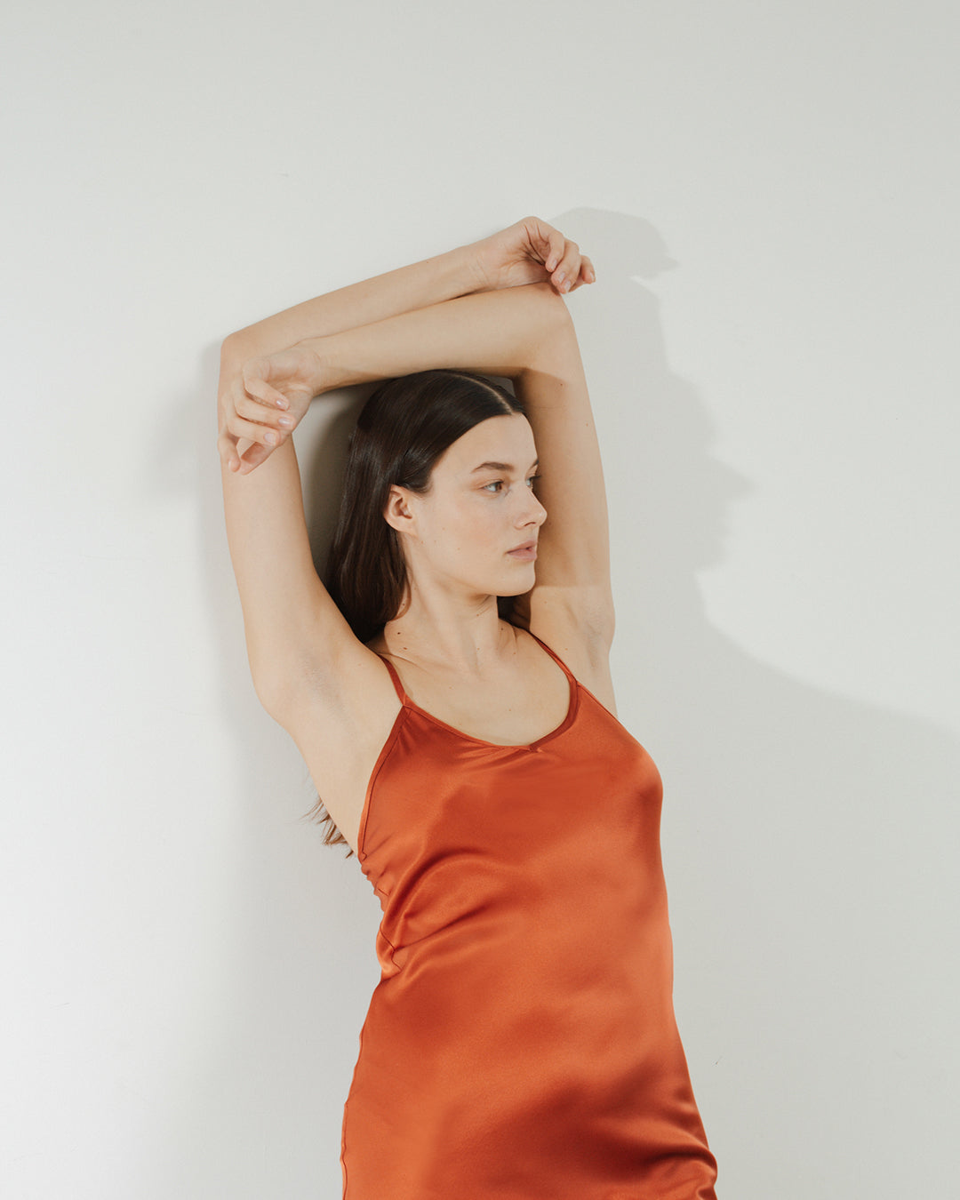 Orange Silk Dress